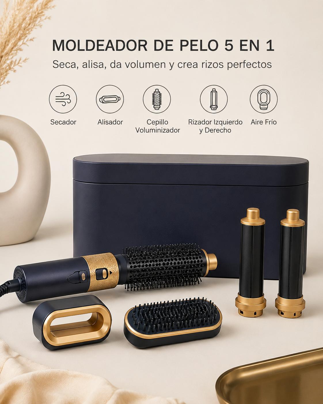 Moldeador de pelo multifunción 5 en 1