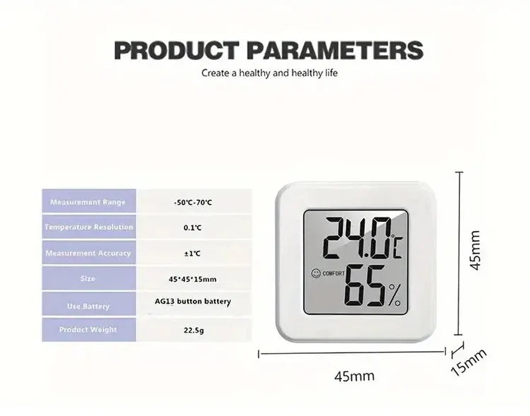 Mini termómetro higrómetro digital para temperatura y humedad