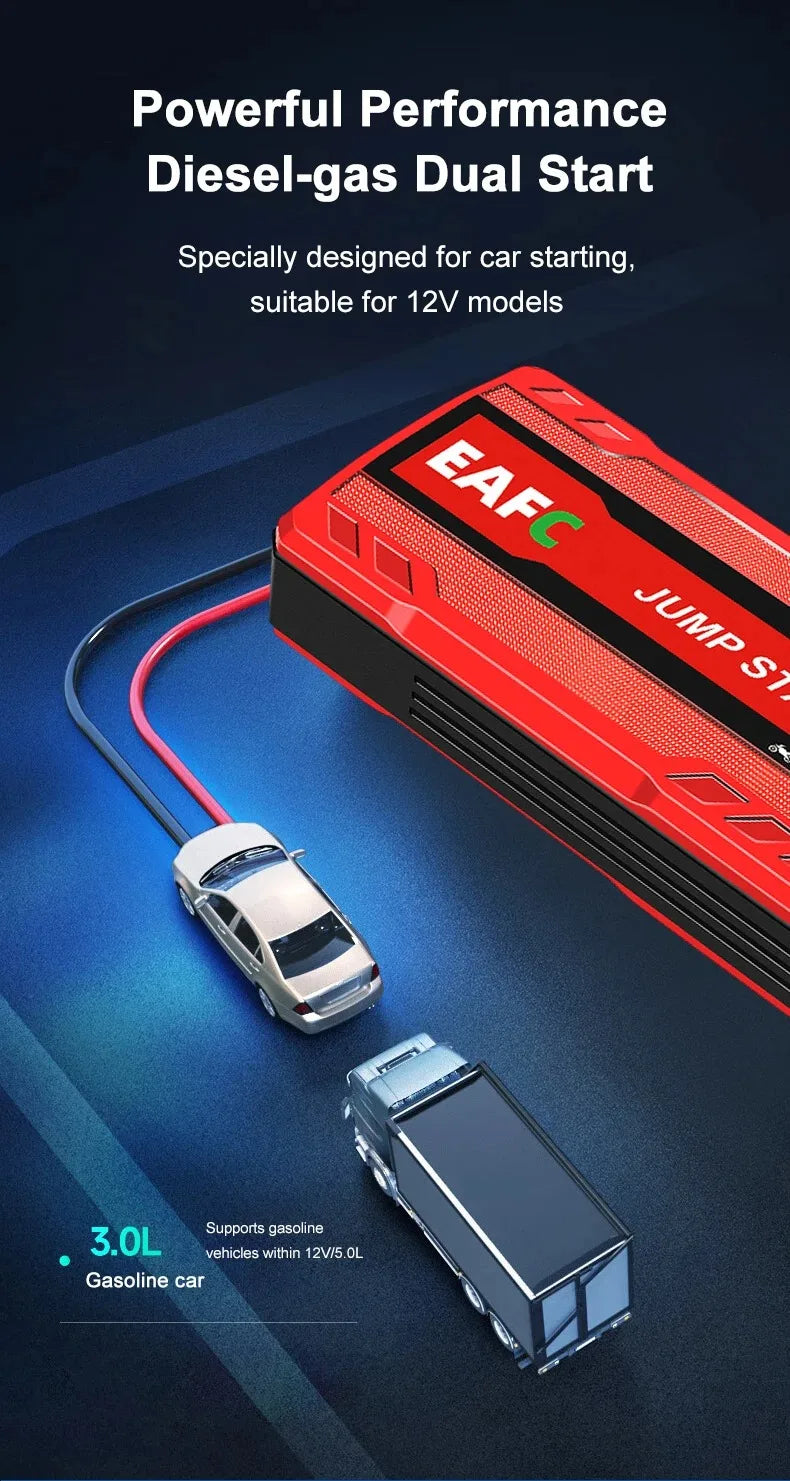 Arrancador de Batería Portátil para Coche 12V