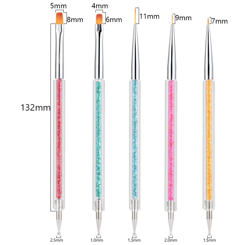 Set de Pinceles de Precisión para Nail Art