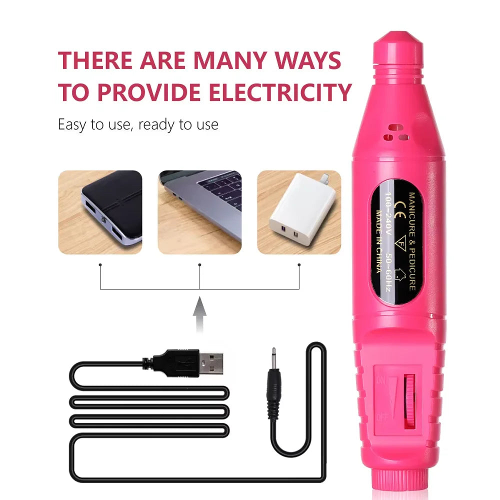 Torno Eléctrico para Manicura y Pedicura 6 en 1