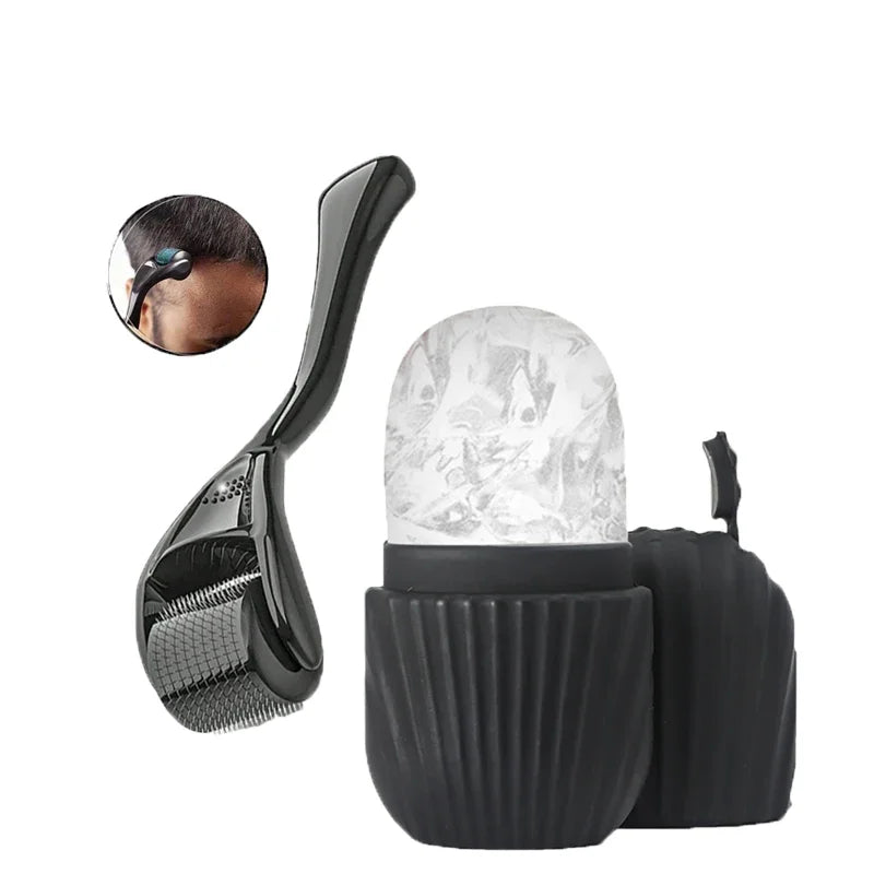Set de masaje facial 3 en 1-Rodillo,Gua Sha y Ice Roller