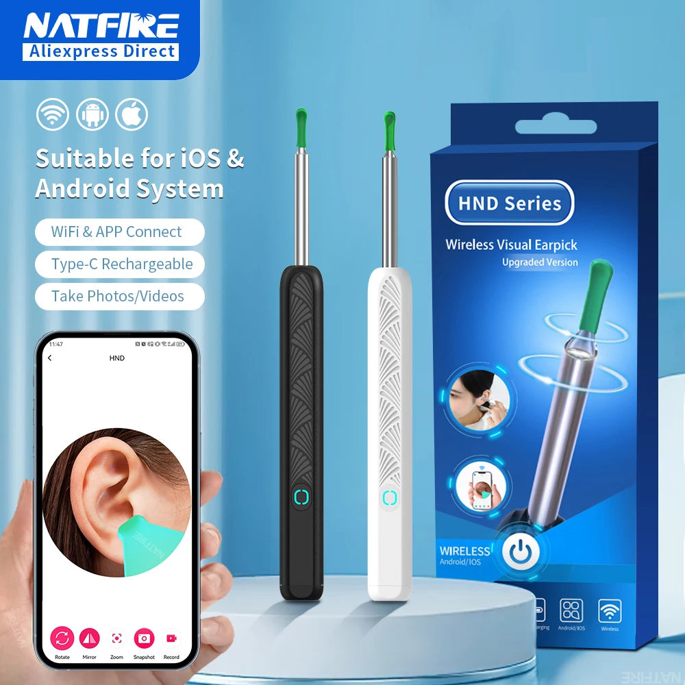 Limpiador de Oídos con Cámara HD WiFi