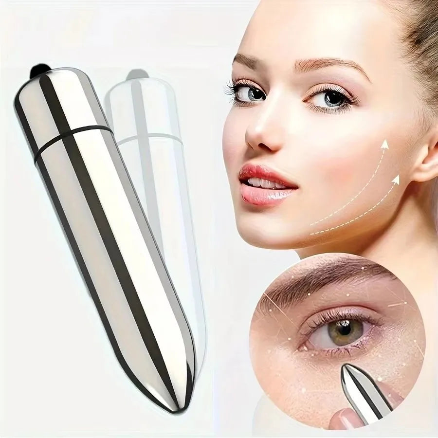 **Mini Masajeador Facial Vibratorio – Masajeador para Rostro y Contorno de Ojos**