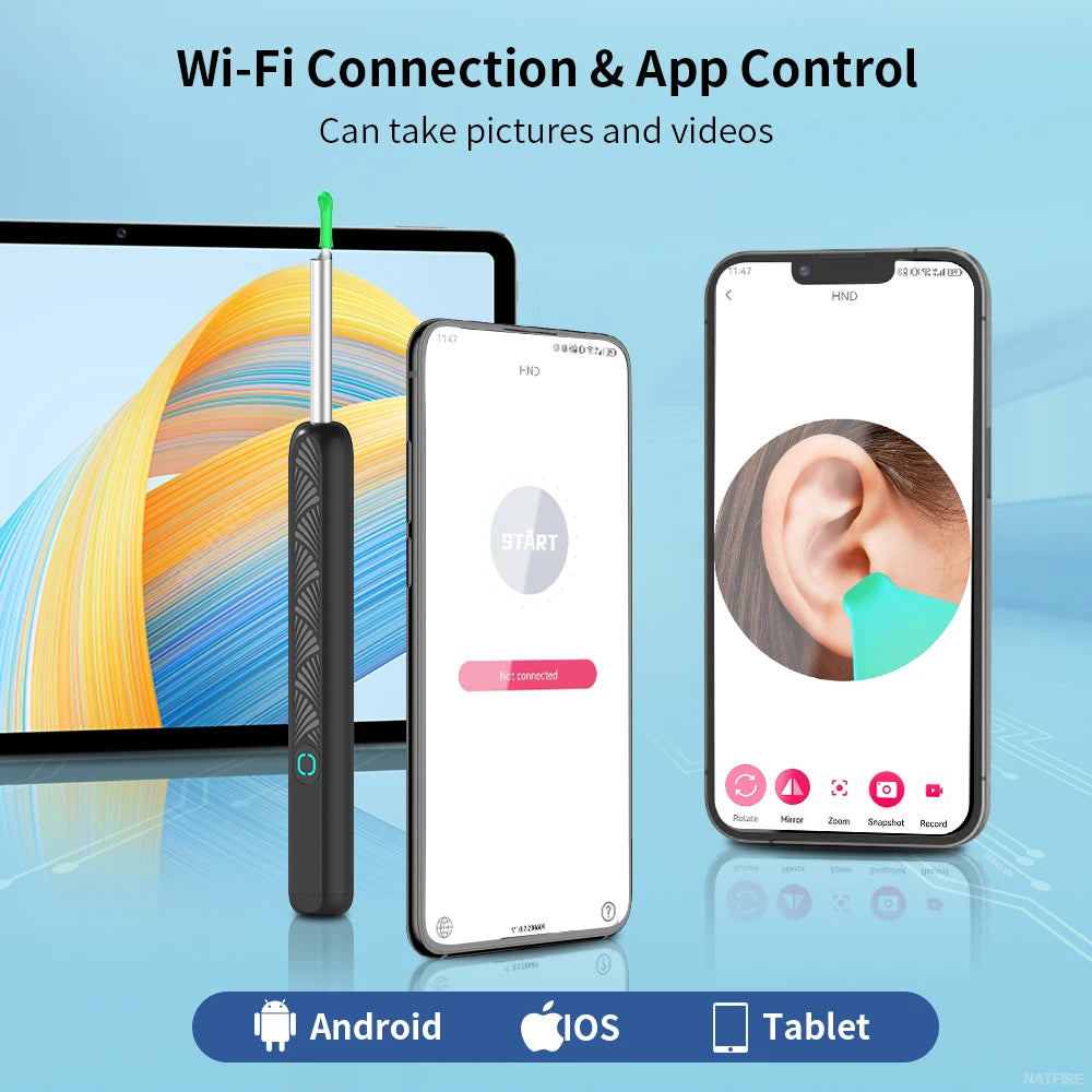 Limpiador de Oídos con Cámara HD WiFi