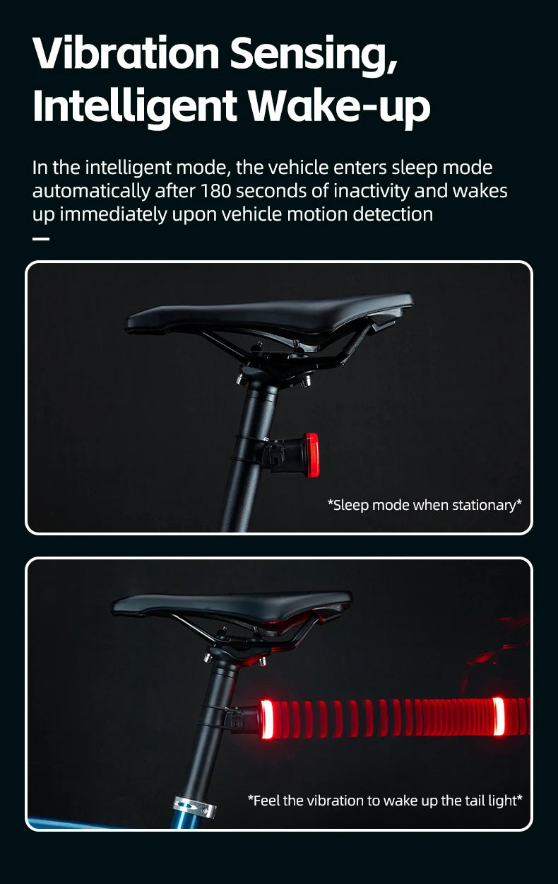 Luz trasera inteligente para bicicleta
