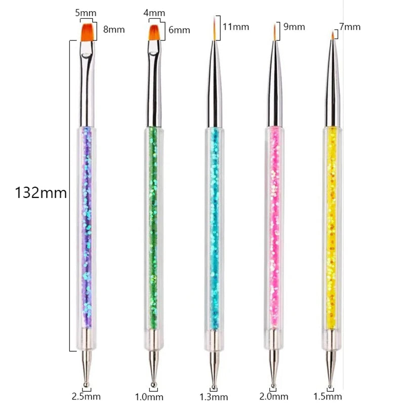 Set de Pinceles de Precisión para Nail Art