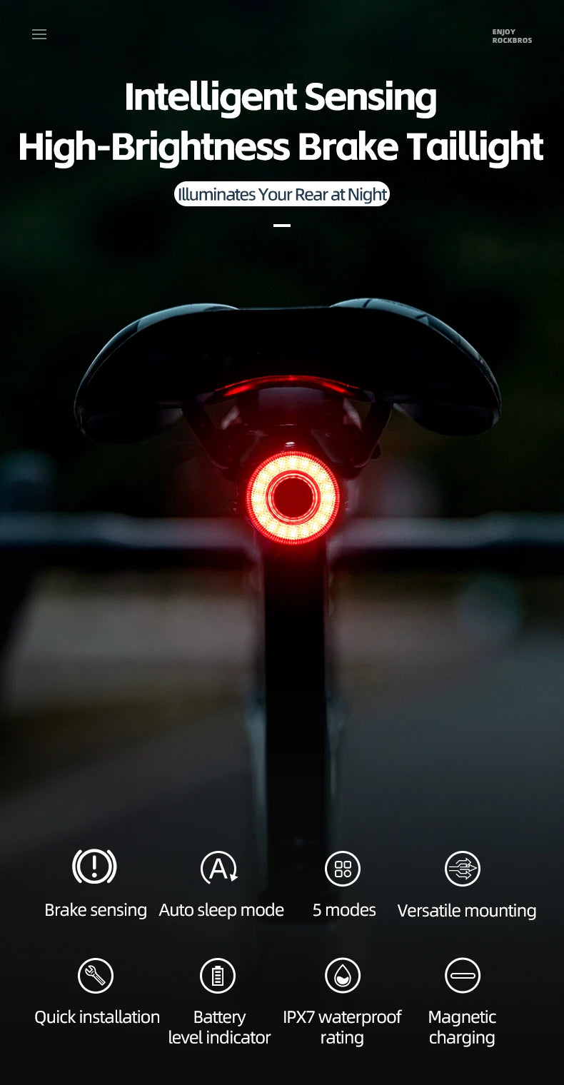 Luz trasera inteligente para bicicleta