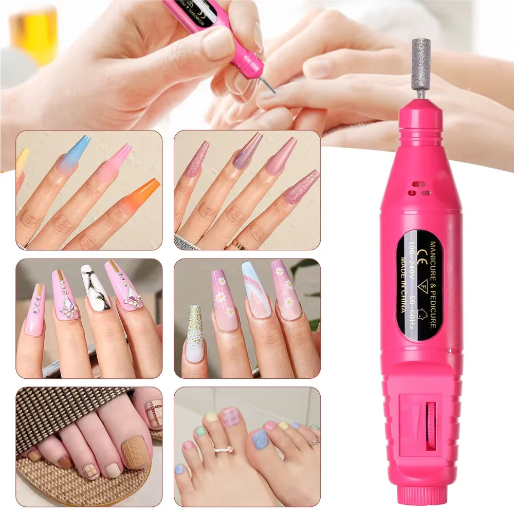 Torno Eléctrico para Manicura y Pedicura 6 en 1