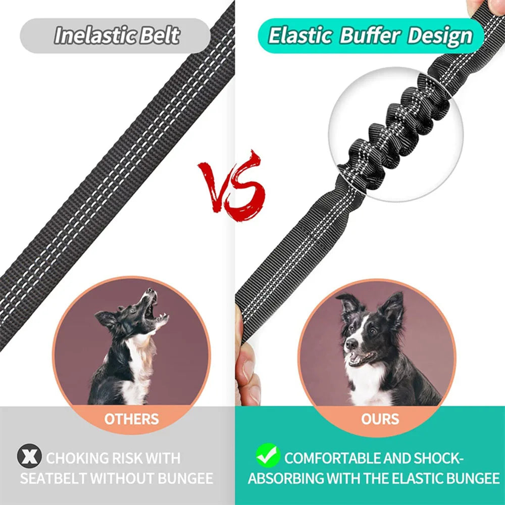 Cinturón de sujeción para perros en coche -Ajustable y Reflectante