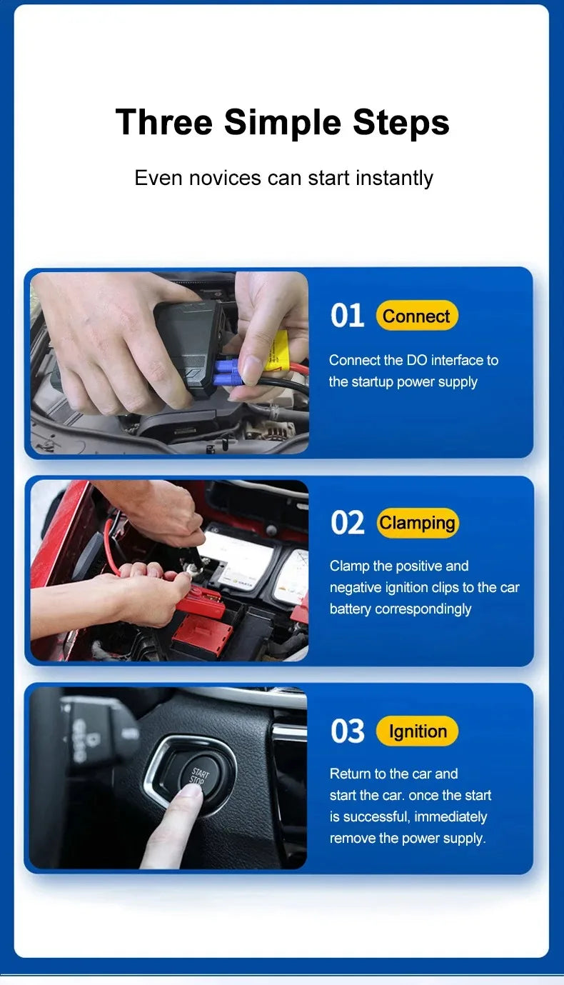 Arrancador de Batería Portátil para Coche 12V