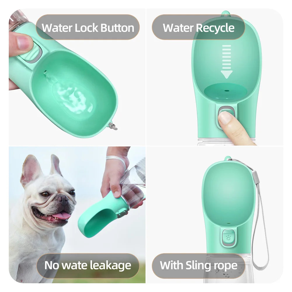 Botella de agua portátil 550 ml para perros