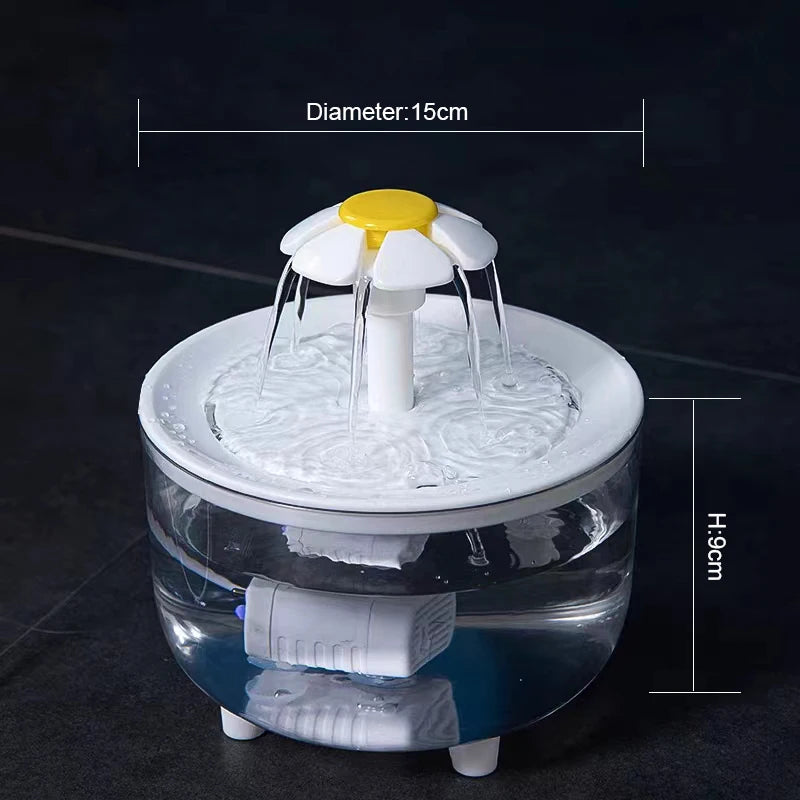 Fuente de agua automática 1,2 L para gatos y perros