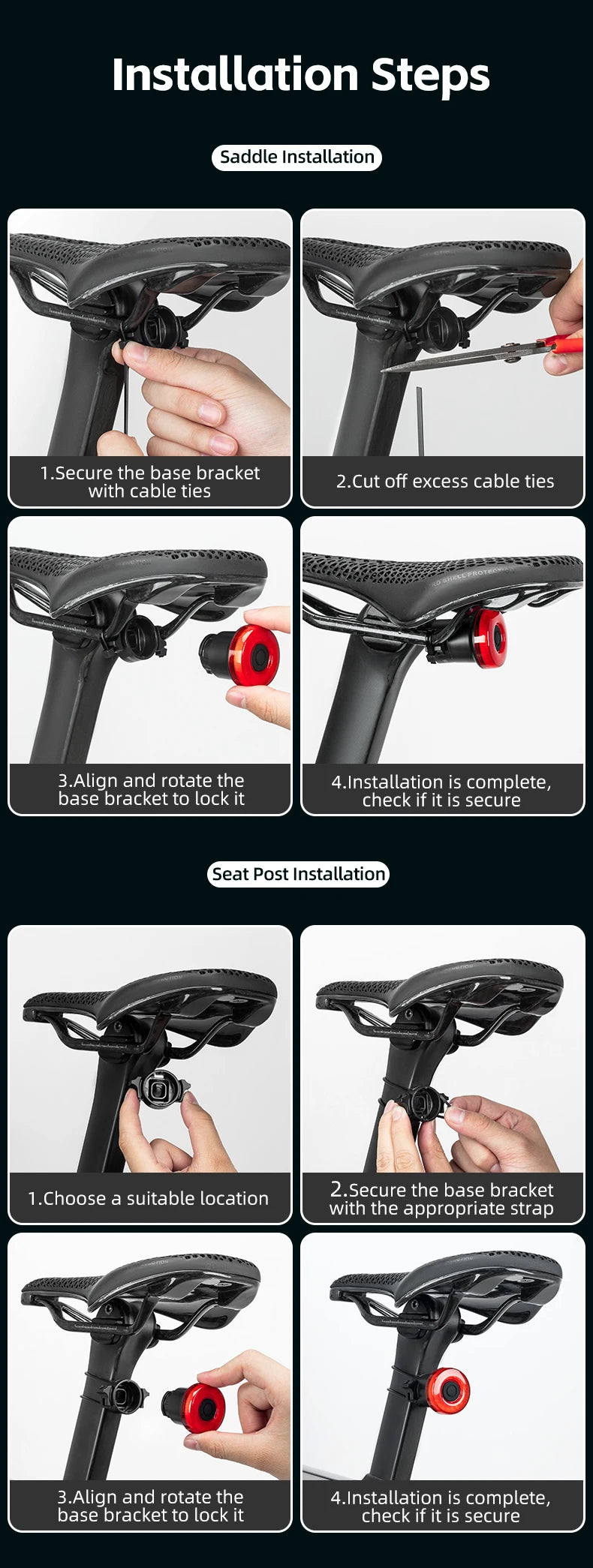 Luz trasera inteligente para bicicleta