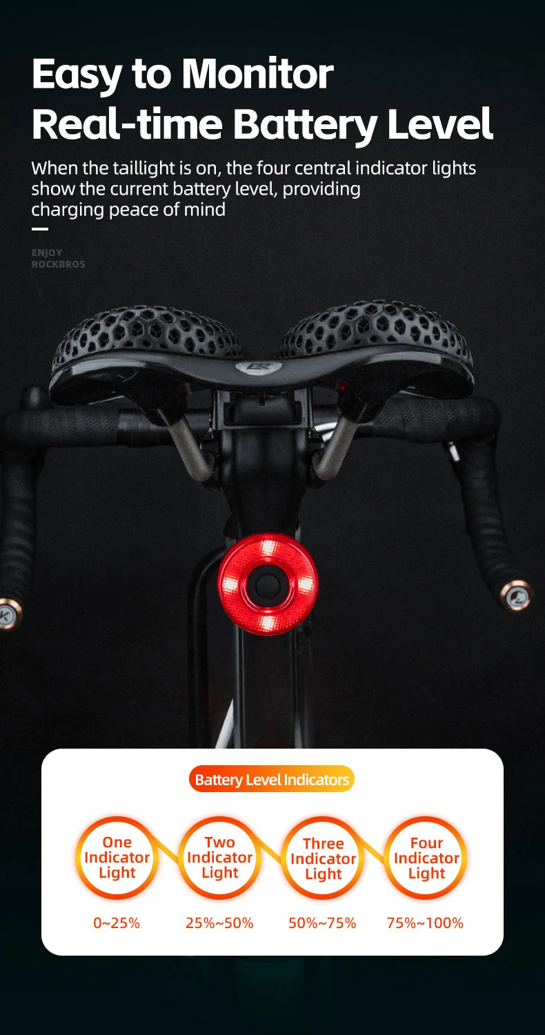 Luz trasera inteligente para bicicleta