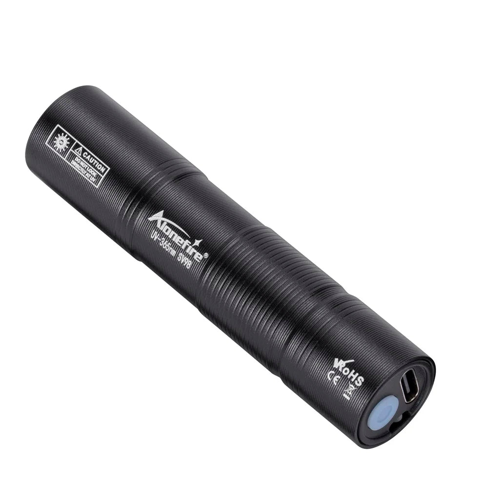 linterna UV 365 nm Recargable para Detectar Manchas