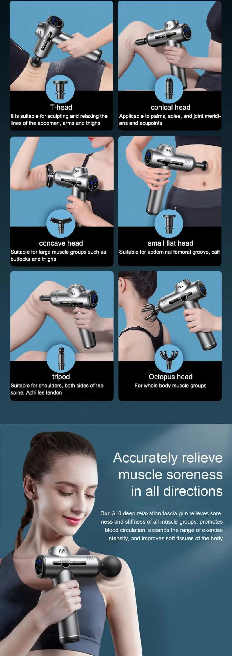 Pistola de masaje Muscular Profesional