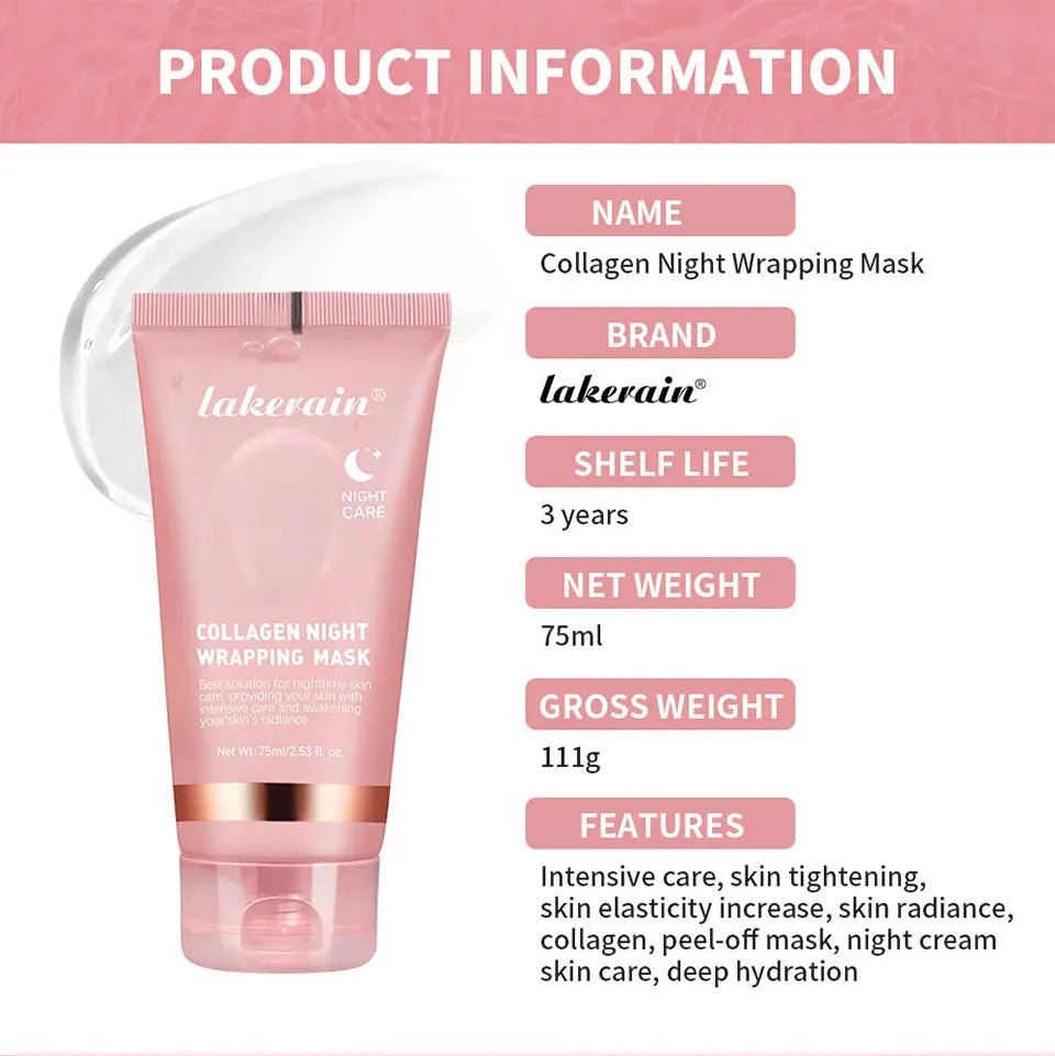 Mascarilla Facial Coreana de Colágeno – Tratamiento Nocturno Reafirmante e Hidratante