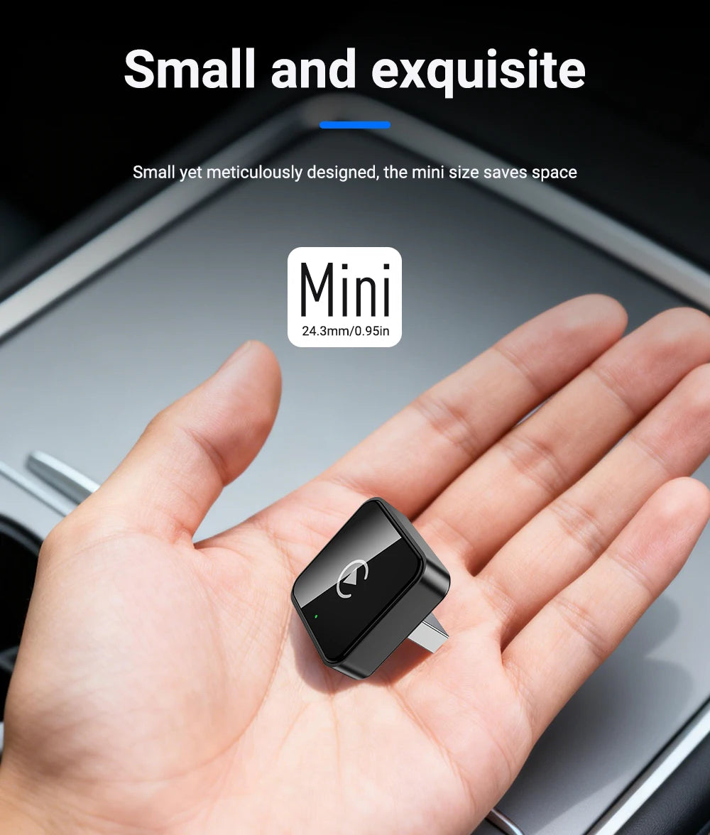 Adaptador inalámbrico 2 en 1 para CarPlay y Android Auto