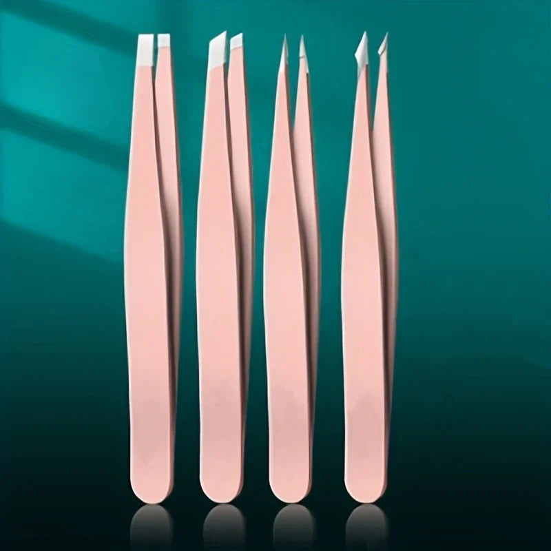 Set de Pinzas de Precisión Rose Gold – 4 Piezas