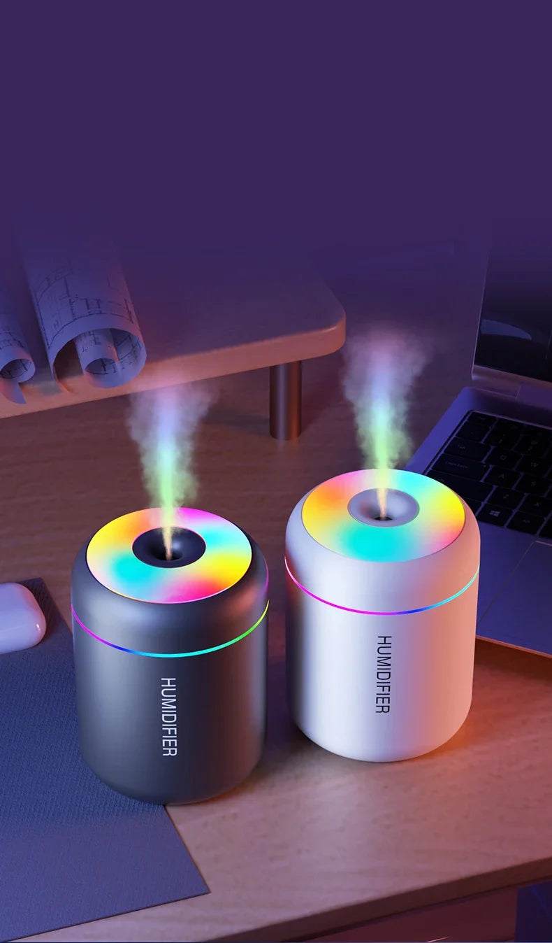 Mini Humidificador USB 180 ml con Luz Ambiental