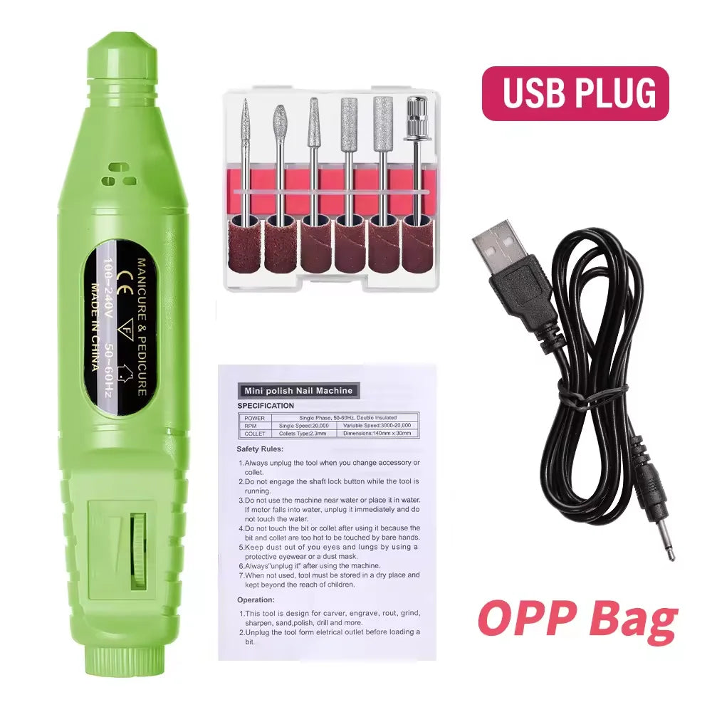 Torno Eléctrico para Manicura y Pedicura 6 en 1