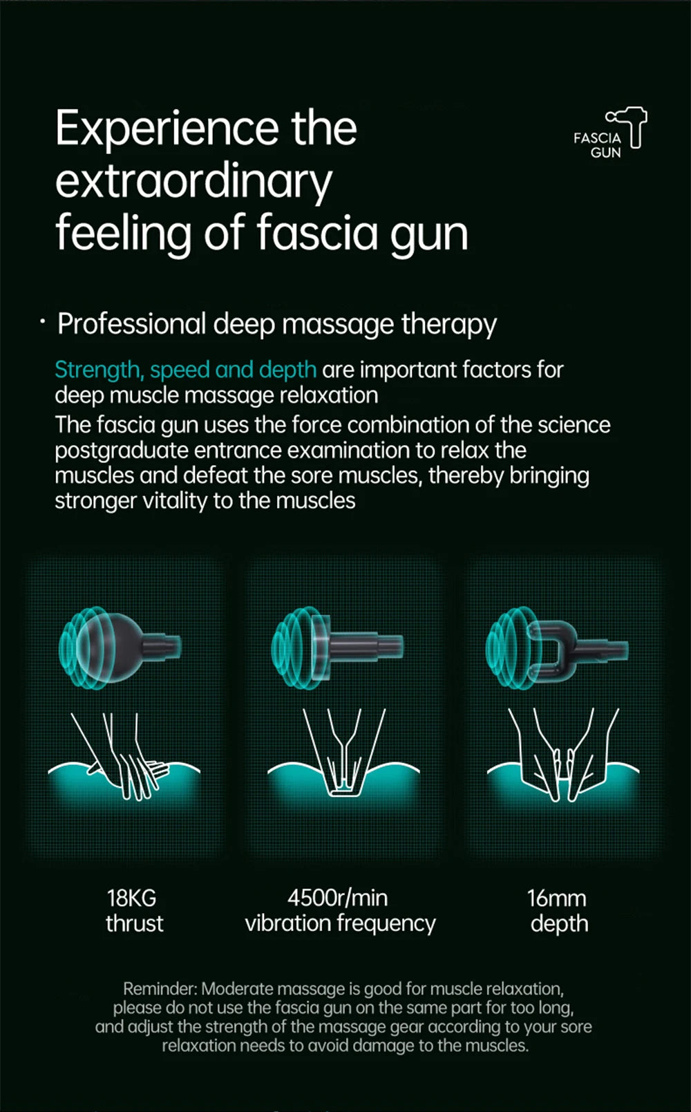 Pistola de masaje Muscular Profesional