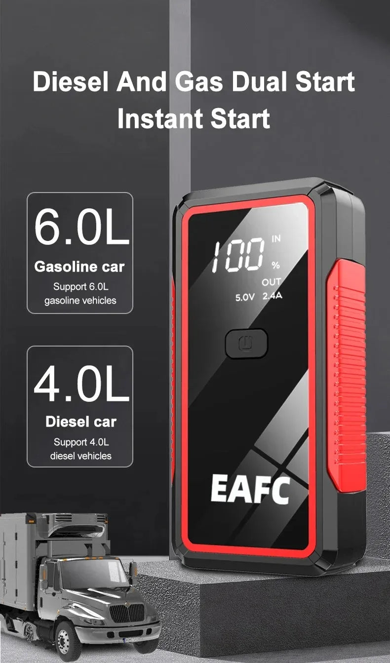 Arrancador de Batería Portátil para Coche 12V