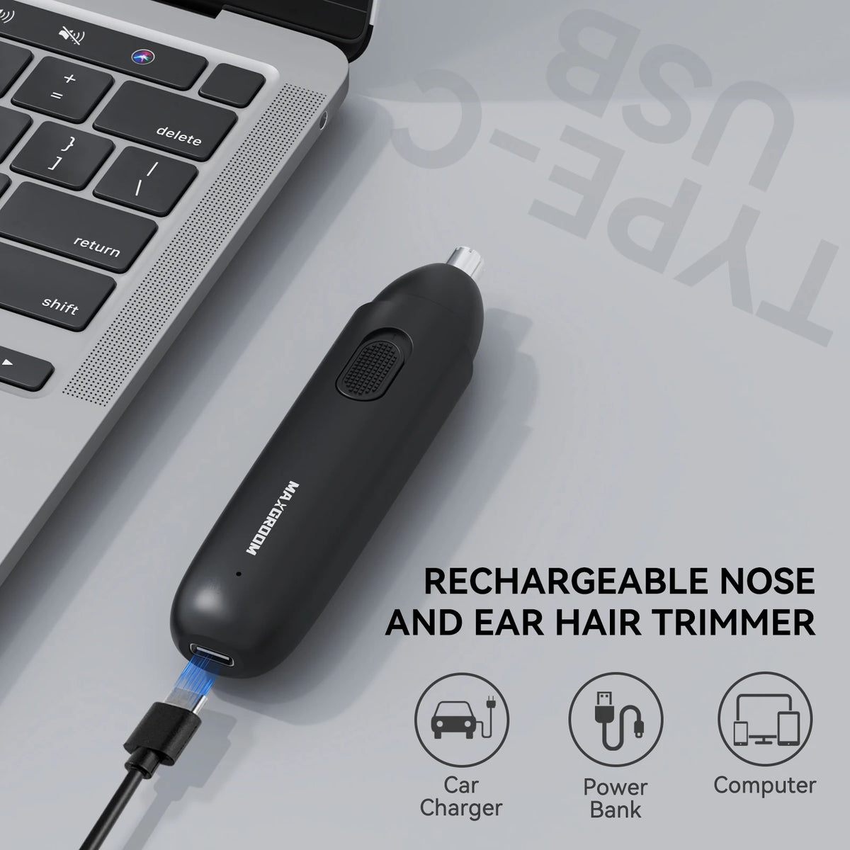 Recortador de vello nasal recargable