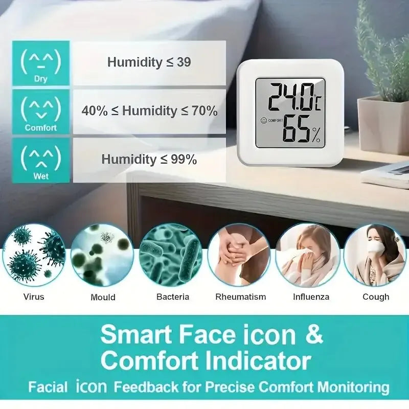 Mini termómetro higrómetro digital para temperatura y humedad