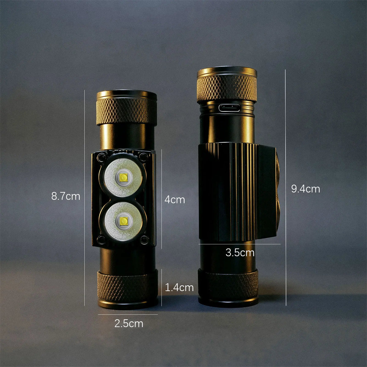 Linterna frontal LED RECARGABLE 2000 mAh
