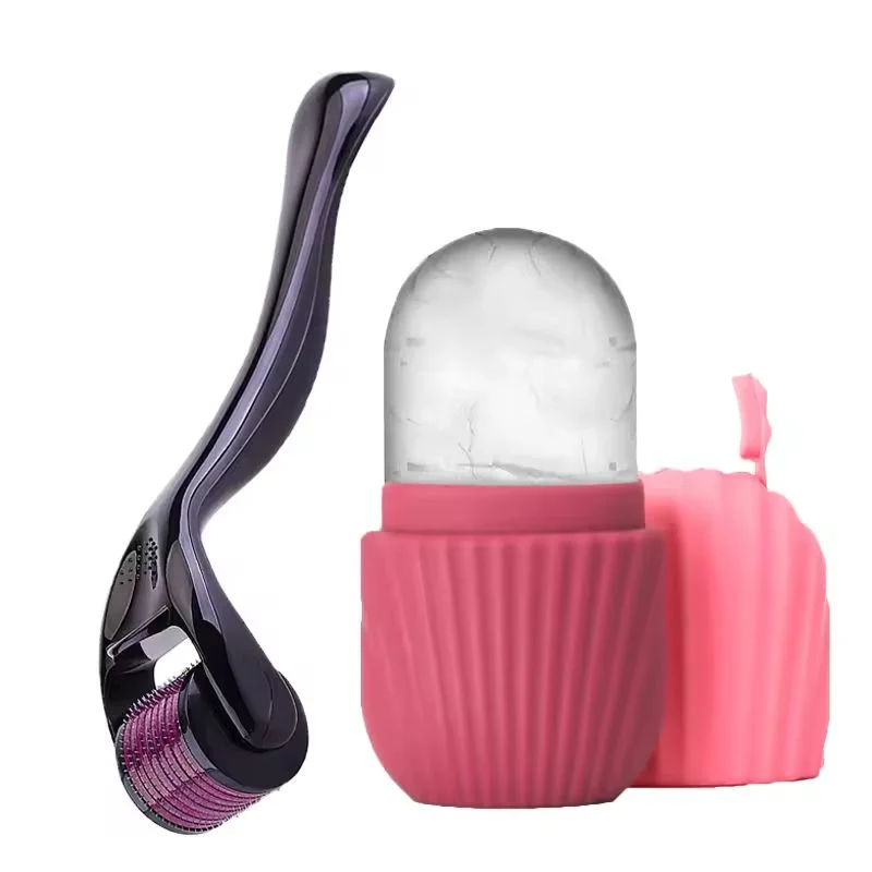 Set de masaje facial 3 en 1-Rodillo,Gua Sha y Ice Roller