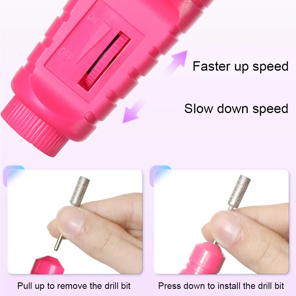 Torno Eléctrico para Manicura y Pedicura 6 en 1
