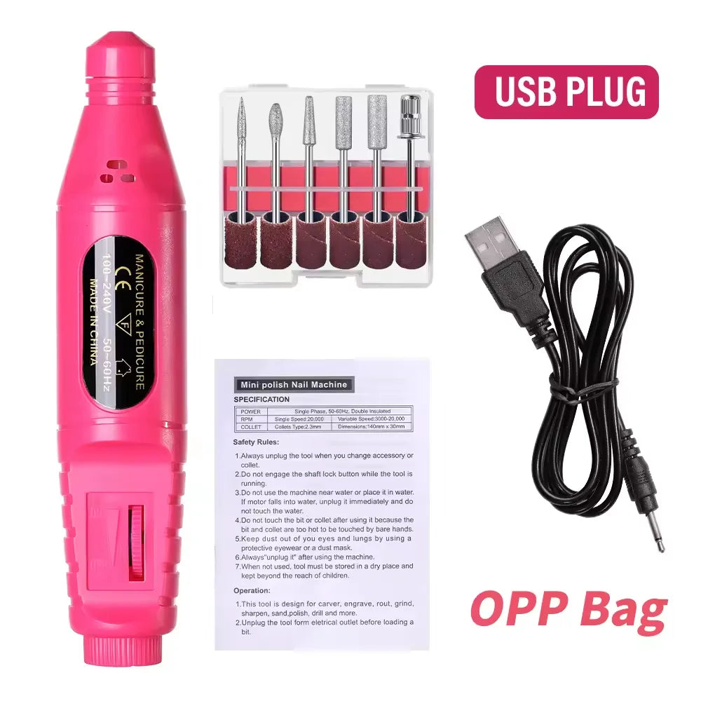 Torno Eléctrico para Manicura y Pedicura 6 en 1