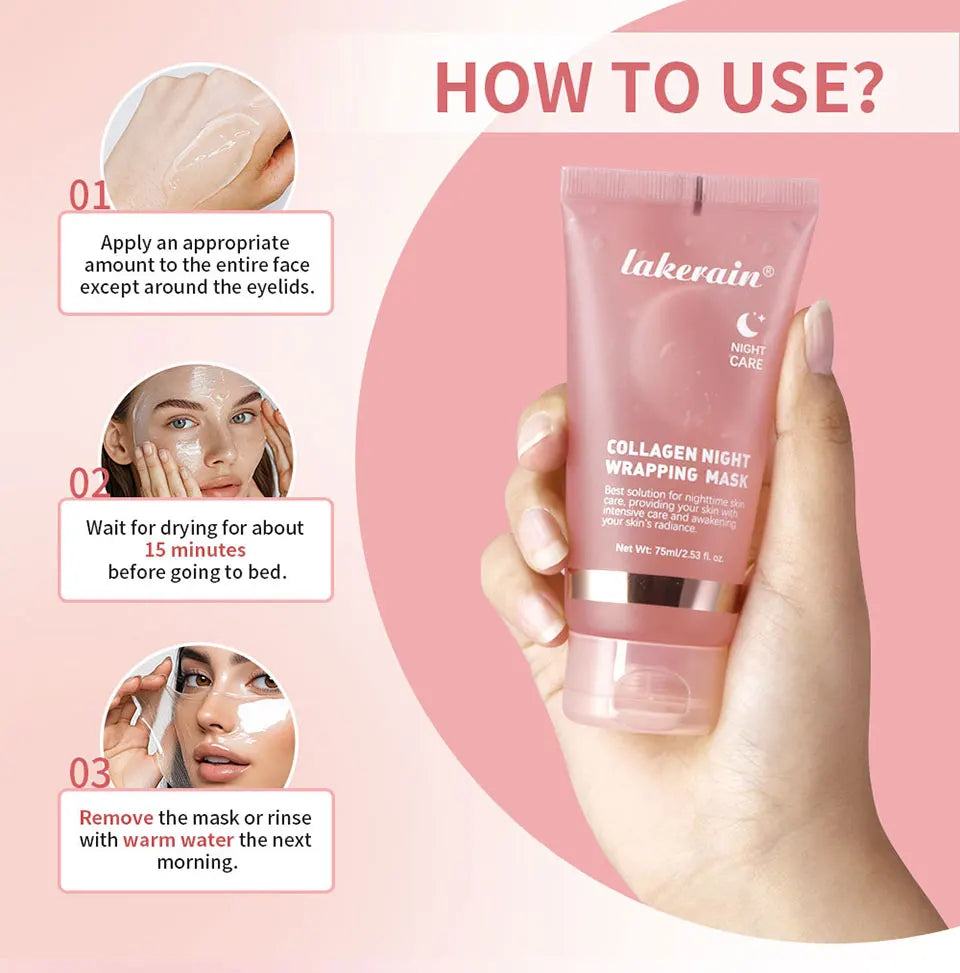 Mascarilla Facial Coreana de Colágeno – Tratamiento Nocturno Reafirmante e Hidratante
