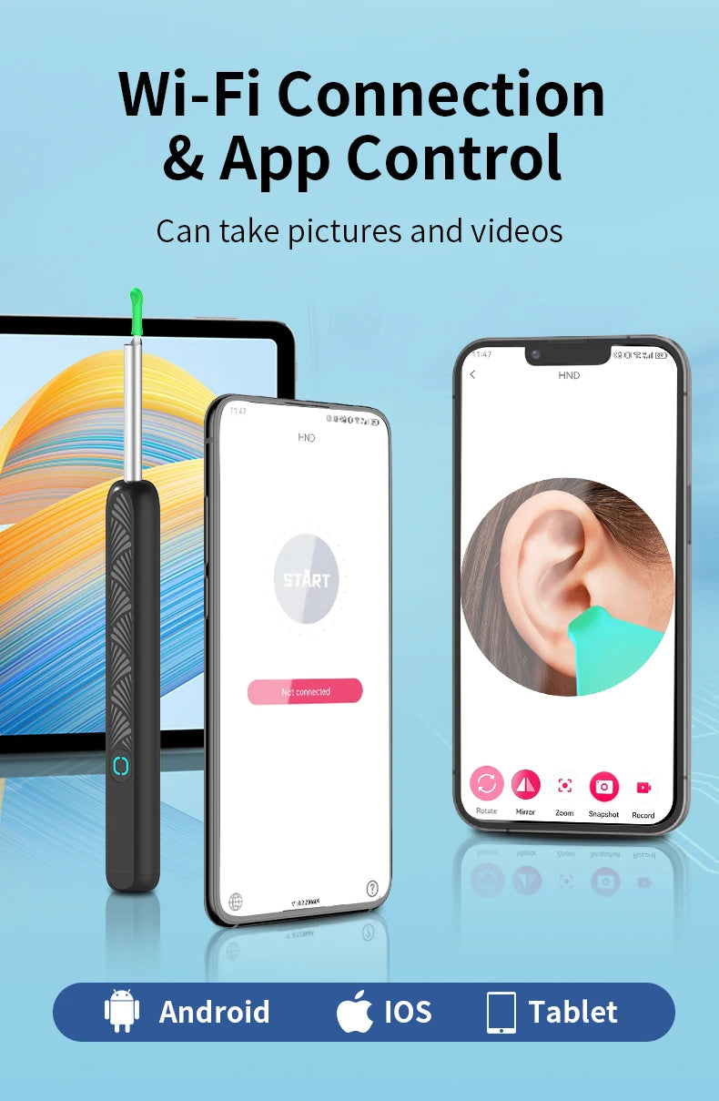 Limpiador de Oídos con Cámara HD WiFi