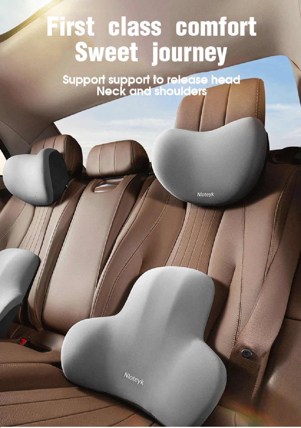 Set Cervical y lumbar de espuma Viscoelástica para coche