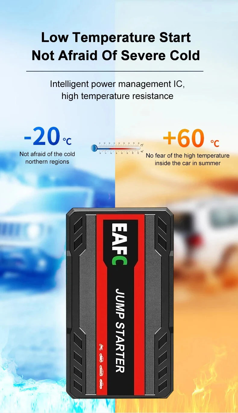 Arrancador de Batería Portátil para Coche 12V