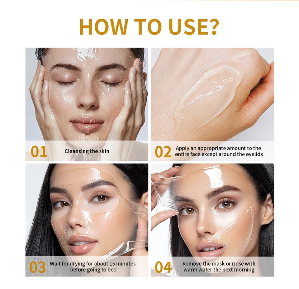 Mascarilla Facial Coreana de Colágeno – Tratamiento Nocturno Reafirmante e Hidratante