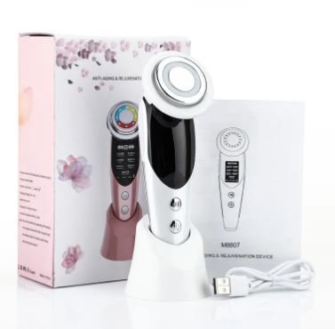 Masajeador Facial 7 en 1 con EMS, LED y Vibración